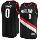 Camiseta Damian Lillard 0 Portland Trail Blazers Icon Edition Negro Hombre